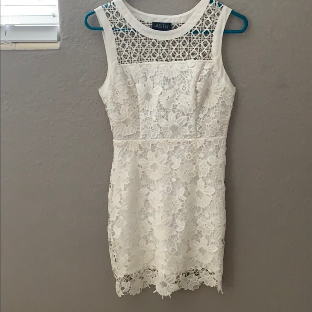 White floral dress
